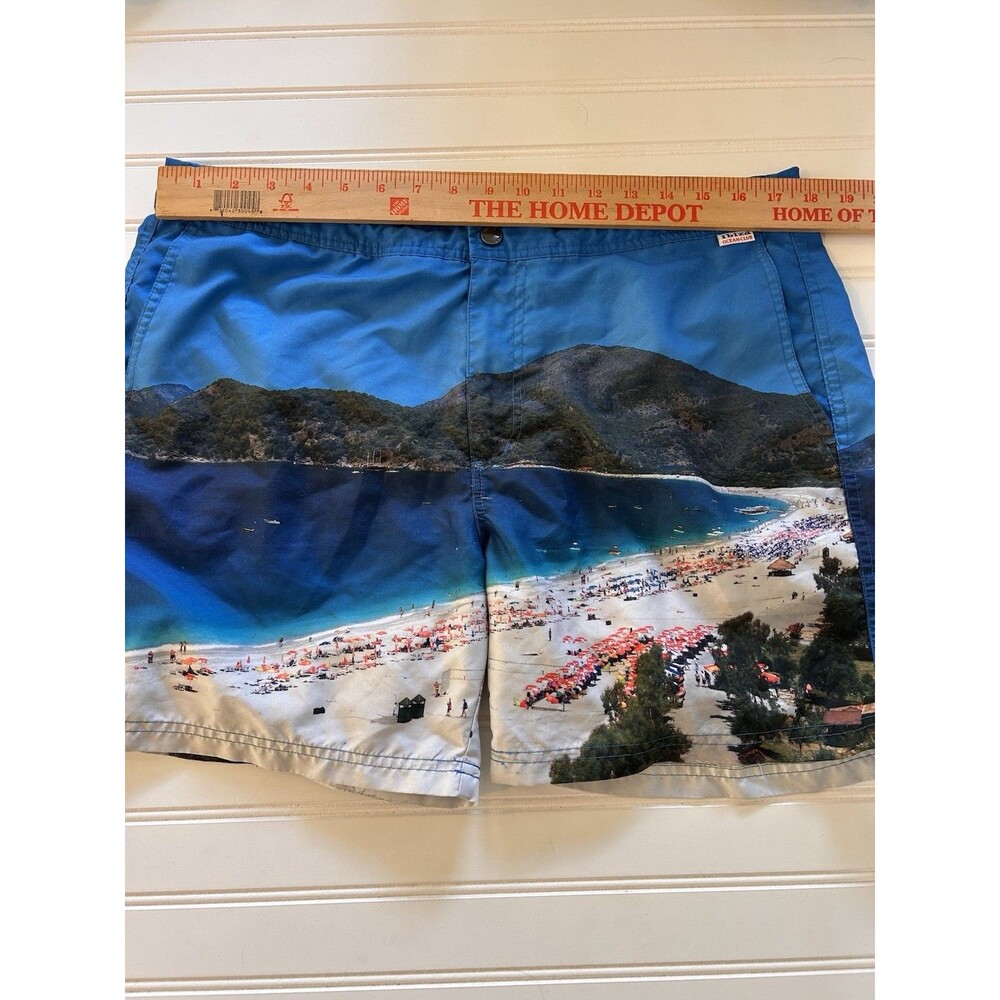 Ibiza Ocean Club Swim Shorts Mens 34 Multicolor Abstract Retro Euro Summer 6.5" - Picture 4 of 13